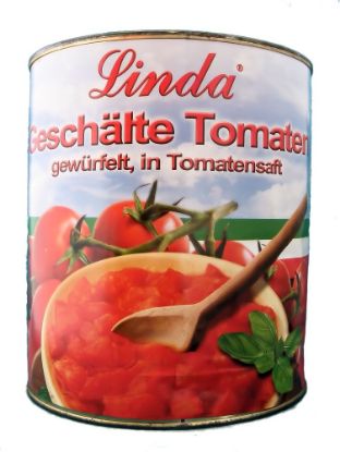 Bild von Tomaten gehackt/gewürfelt