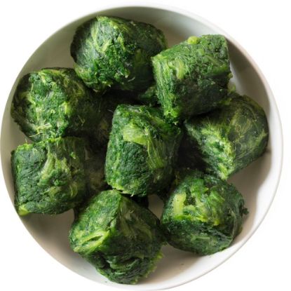 Bild von Blattspinat portioniert