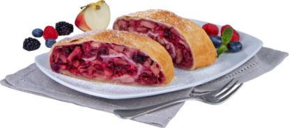 Bild von Waldfruchtstrudel Schnitte mit der Beschreibung gebacken