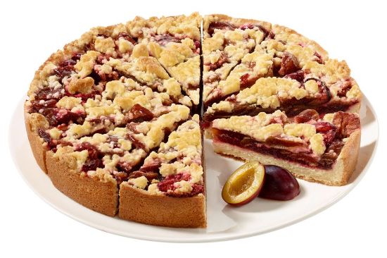 Bild von Pflaumenkuchen m Butterstr. mit der Beschreibung 12 Port. vg., 28 cm
