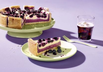 Bild von Creamy Blueberry Cheesecake mit der Beschreibung vegan, 14 Port. vg., 24 cm
