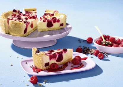 Bild von Creamy Raspberry Cheesecake mit der Beschreibung vegan, 14 Port, vg, 24 cm