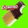 Bild von Domino mit der Beschreibung Vanilleeis je zur Hälfte mit knackiger Kakaoglasur und Waffel umhüllt