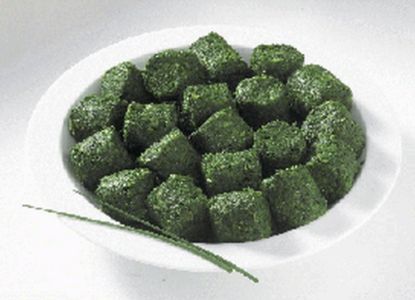 Bild von Spinat gehackt Granulat mit der Beschreibung (Tifa/Darta)