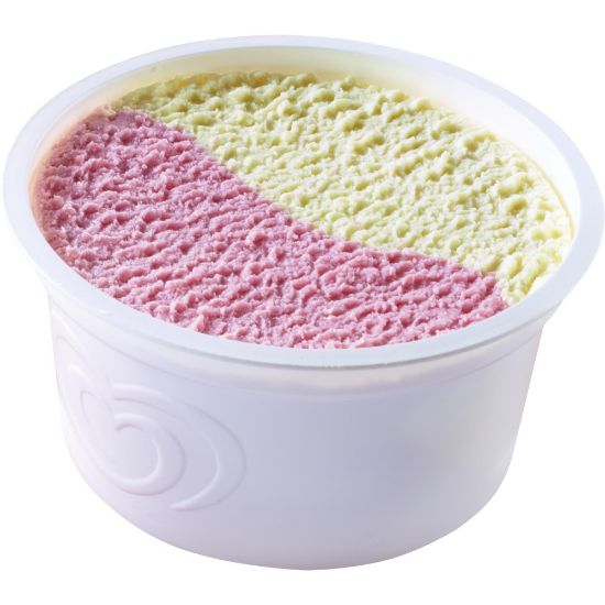 Bild von Eisbecher Erdbeer Vanille mit der Beschreibung Eis mit Vanille- und Erdbeergeschmack