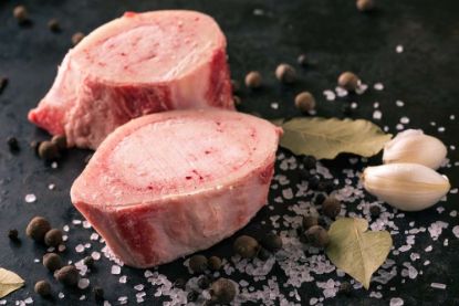 Bild von Rinder-Knochen mit der Beschreibung gesägt