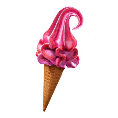 Bild von Cornetto Soft Erdbeer mit der Beschreibung Eis mit Erdbeergeschmack und Erdbeersauce