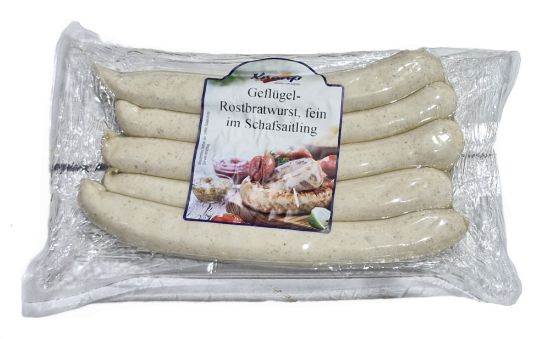 Bild von Geflügel Rostbratwurst mit der Beschreibung aus Hähnchenfleisch, fein, -Bestellartikel-