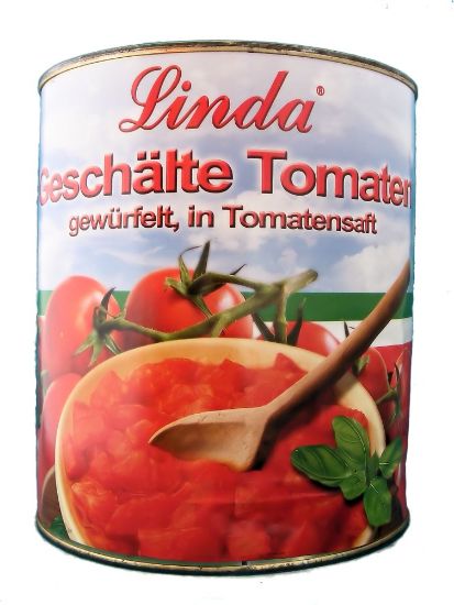Bild von Tomaten geschält in Würfel mit der Beschreibung ATG:2200g