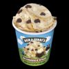 Bild von Brookieees & Cream mit der Beschreibung Vanilleeiscreme mit Kakao-Cookieteig-Stücken durchzogen von Keks-Strudeln