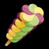 Bild von Twister Monstaahh mit der Beschreibung Aufregend verdrehtes Wassereis mit Zitronen-, Apfel- und Heidelbeergeschmack.