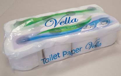 Bild von Toilettenpapier 3-lagig / weiß mit der Beschreibung 250Blatt 9x8 Rollen/VE