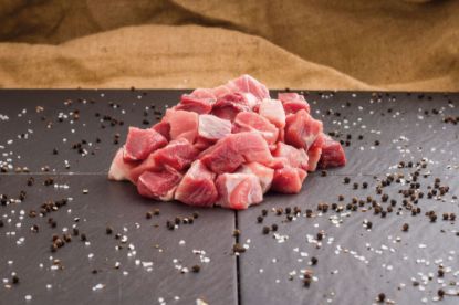 Bild von Schweinegulasch mit der Beschreibung vom Blatt o. Schinken