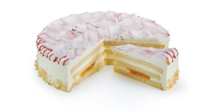 Bild von Pfirsich Melba Sahntorte mit der Beschreibung ung. ca. 16 Port (620)