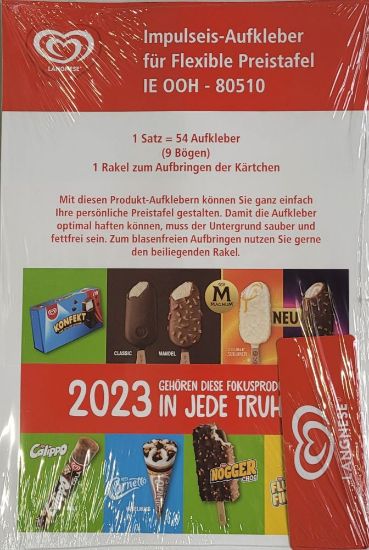 Bild von Aufkleber IE mit der Beschreibung für Flex. Preistafel