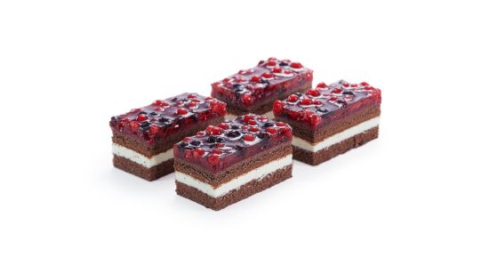 Bild von Beeren Sahneschnitte mit der Beschreibung 20Stck-vorg.(P534) 2650g