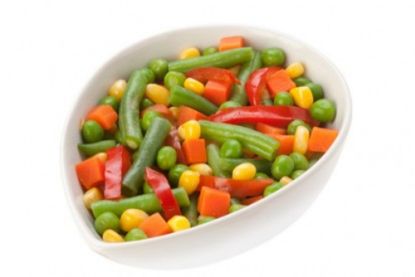 Bild von Balkan Gemüsemischung mit der Beschreibung Mais, Karotten, Erbsen, Paprika rot, Brechbohnen
