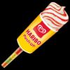 Bild von Max Push up Haribo mit der Beschreibung Eis mit Vanillegeschmack und Erdbeersauce und Fruchtgummibärchen.