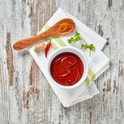 Bild von Curry-Gewürz-Ketchup mit der Beschreibung (LU)
