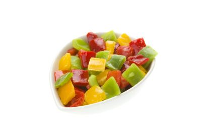 Paprikawürfel rot/gelb/grün