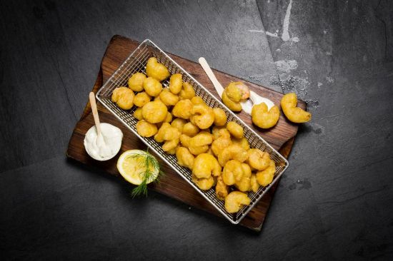 Bild von Scampi Fritti-Garnelen mit der Beschreibung paniert