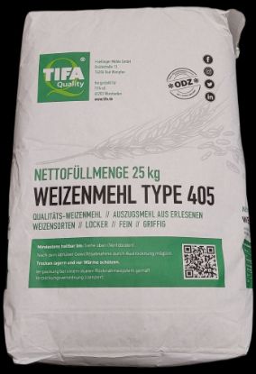 Bild von Weizenmehl 25kg Sack mit der Beschreibung *Type 405*