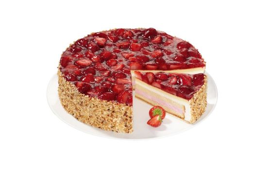 Bild von Erdbeer-Buttermilch Torte mit der Beschreibung 2250g, 28 cm,vg 16 St (E8450)