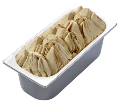 Bild von CDS Milchkaramell mit der Beschreibung cremiges Karamelleis mit Karamelsauce, ohne deklarationspflichtige Zusatzstoffe