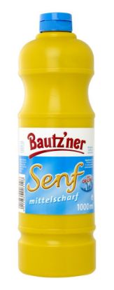 Bild von Bautzner Senf mittelscharf mit der Beschreibung Portionierflasche