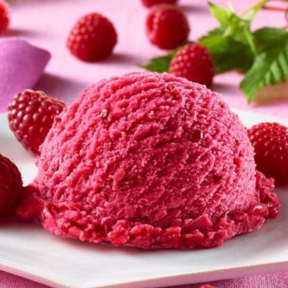 Bild von CD Himbeere Sorbet vegan mit der Beschreibung Himbeer Sorbet, köstlich verfeinert mit Himbeerstückchen
